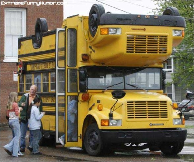 Strange Yellow School Buses MegaMachine
